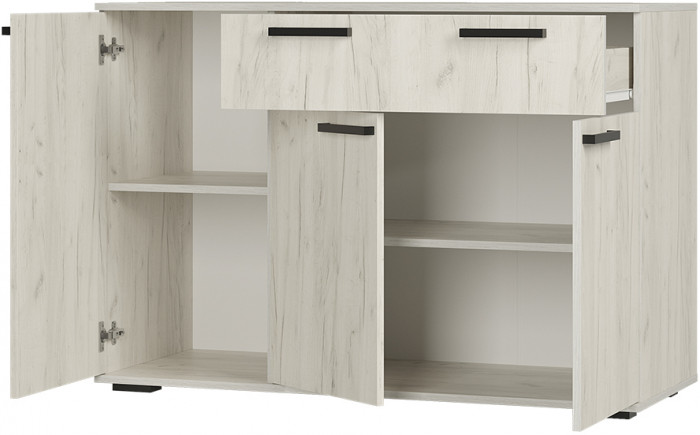 Комод "Стандарт №4" NEW (1200х828х460) дуб крафт белый