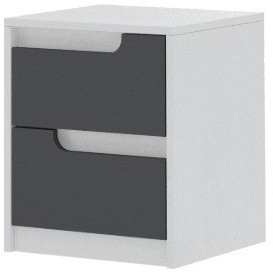 Тумба прикроватная Гавана, Белый/Графит серый