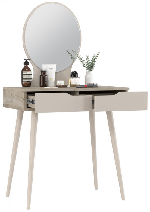 Трюмо 4-25915дкс/к.с, дуб крафт серый/кашемир серый