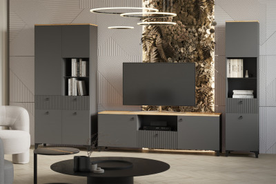 Гостиная Ника. Комплект 1, Эйхория, Графит