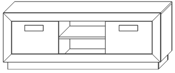 Набор мебели для гостиной "Эстель" - Дуб полярный/Сосна натуральная
