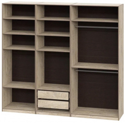 Шкаф без фасадов Этна 2.5 м. Комплект 3