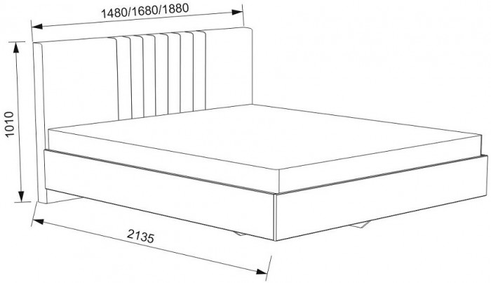 Кровать с латами Соло 140*200, Светло-бежевый