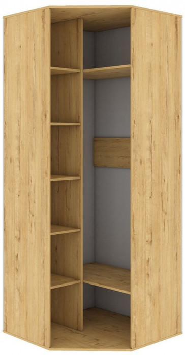 Бруно Шкаф угловой Дуб Вотан / Серый графит