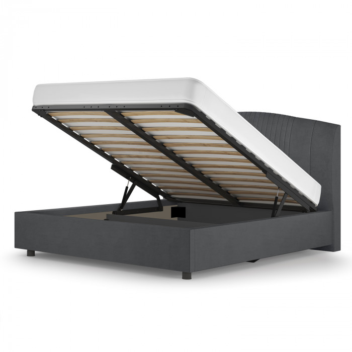 Кровать-12М с подъёмным  основанием 1600 графит