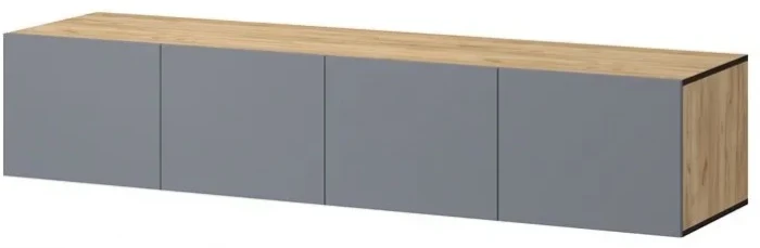 Шкаф Бастион 2000 с антресолью, Графит/Дуб крафт золотой