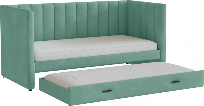 Подростковая кровать "Нега" с бортами (интерьерная), Мятный