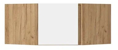 Хелен АН 04 Антресоль угловая (750х400х750) белый/дуб крафт золото