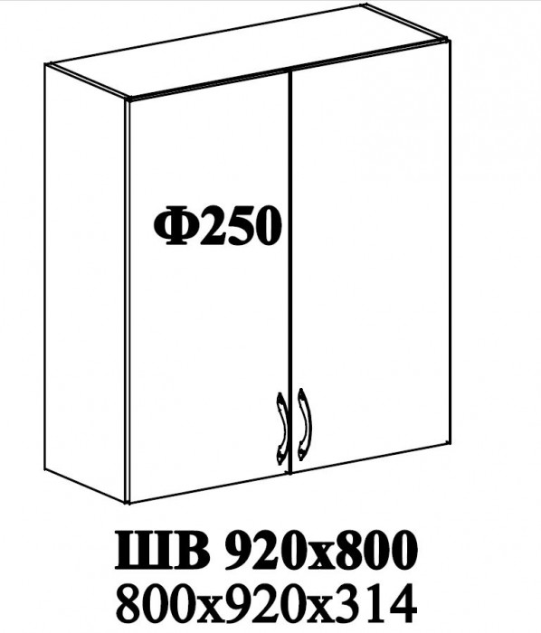 Ф-250 Альфа (ШВ 920х800) МДФ холст белый