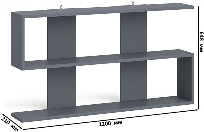 Мори компьютерный стол МС-2 + Тумба МТВ1200.1 + Полка 1200, графит