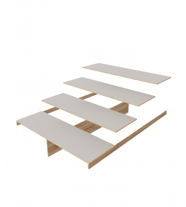 Толедо Кровать 140 графит серый, настил ЛДСП 2С