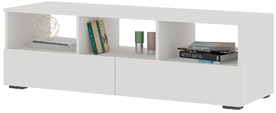 Хелен ТБ 02 Тумба ТВ (1,402х0,442х0,460) белый/белый