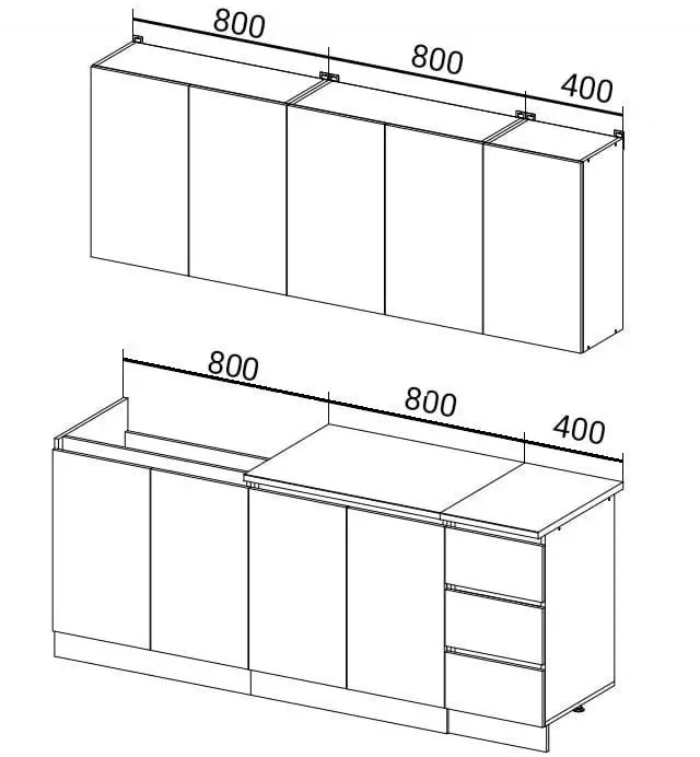 Кухня Челси 2,0м, Крафт серый/Кашемир