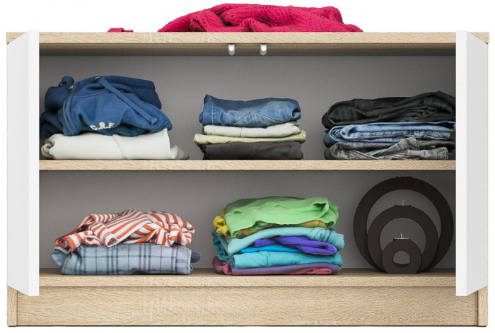 Мори Тумба/антресоль МА900.1, дуб сонома/белый