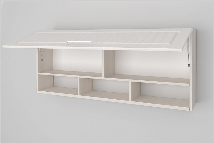 Аллегро 9 МДФ Антресоль (Бодега белая/Сандал белый)