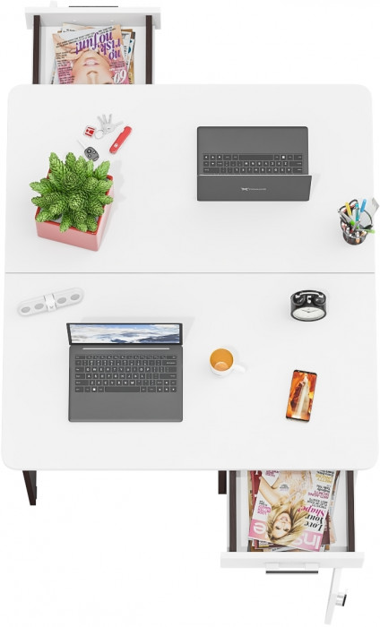 Два стола письменных С-МД-1-09, венге/белый шагрень