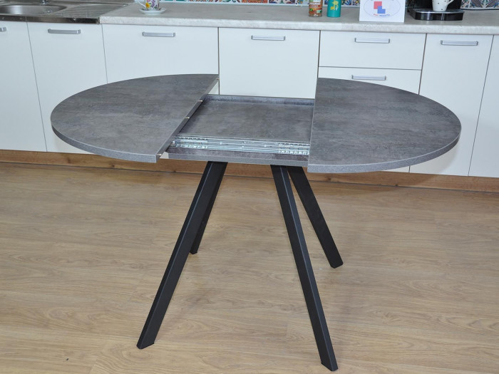 Стол обеденный Нарди Черный / Цемент темный