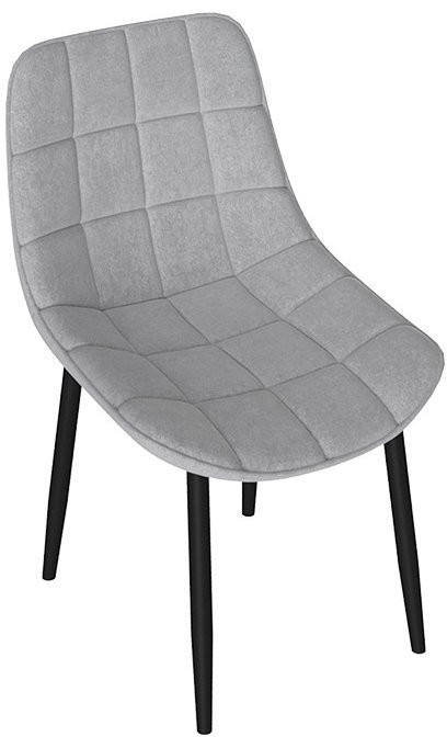 BOSTON Стул (Белый муар/Велюр V004 светло-серый)