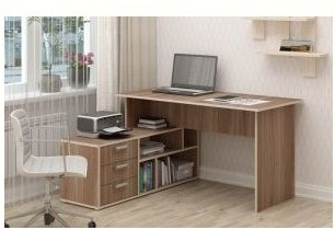 Стол компьютерный СК-11, ЛДСП (Белый)