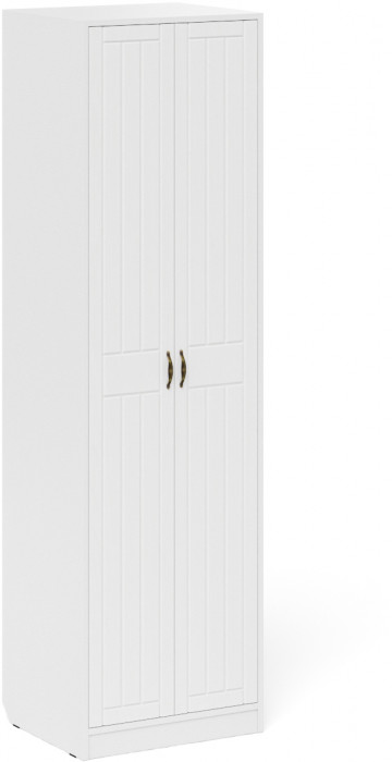 Прихожая П-6 Компоновка № 11, белая шагрень/фасады МДФ белое дерево фрезеровка прованс