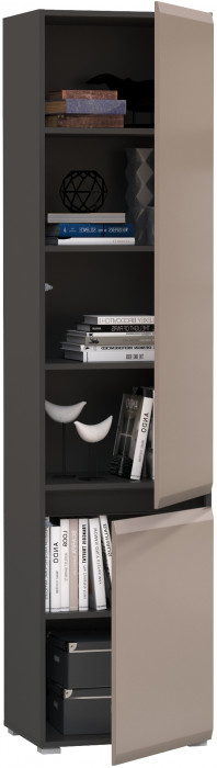 Сидней 13.200 Шкаф, корпус антрацит/фасады: МДФ веллюто капучино