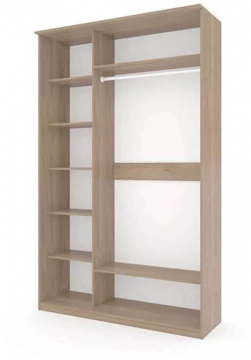 Шкаф купе Модерн 1490х600 2-х дверный 2-х секционный зеркальный ясень