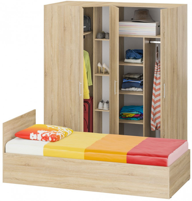 Спальня Стандарт 2-0900, дуб сонома