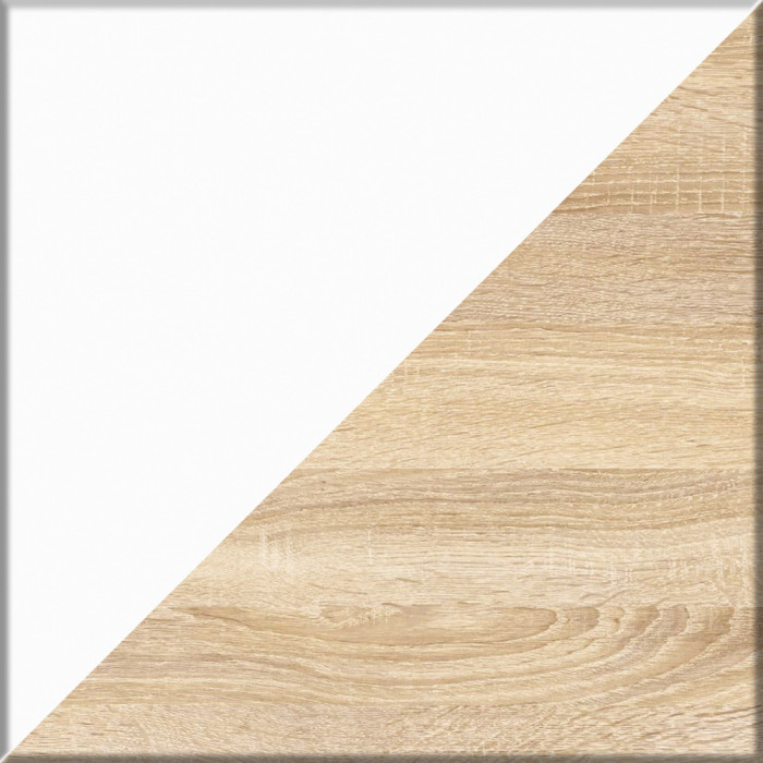 Мори компьютерный стол МС-16 правый + Шкаф МШ1600.1, дуб сонома/белый