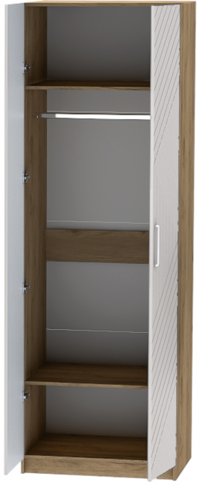 Шкаф двухдверный №1 "Иннэс-7" - Крафт золотой/Тирамису матовый