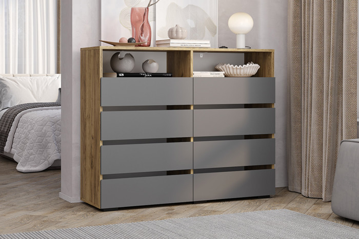 Комод "Твист" КМ-20 крафт/графит