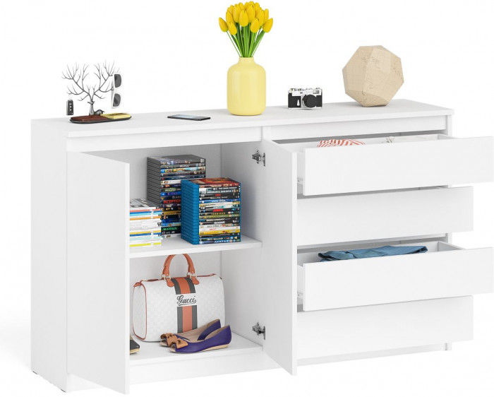 Мори Комод МК1600.1, цвет белый, ШхГхВ 160,4х41х94 см., НЕ универсальная сборка