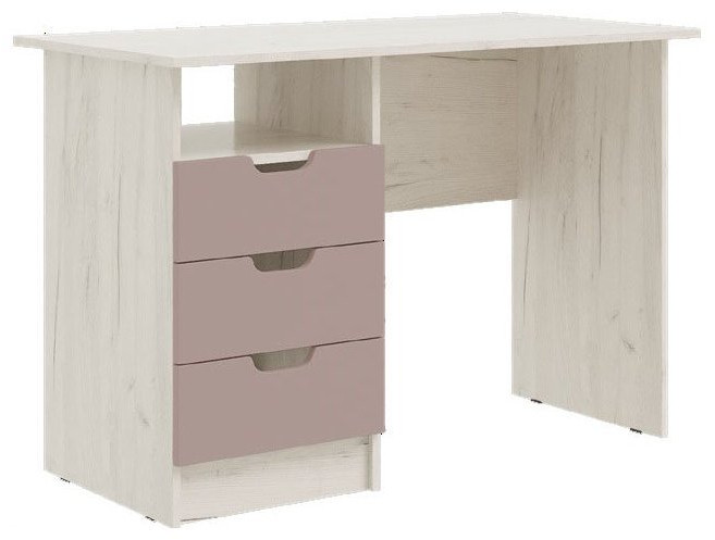 Юниор-4 Стол с ящиками (Шарли бриз, Крафт белый)