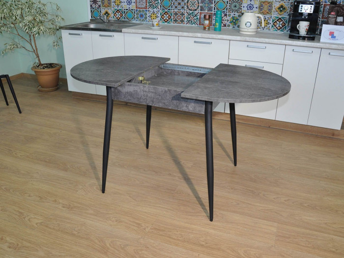 Обеденная группа Стиль-1 / Стул Х 4 шт. / Цемент темный/черный / бид 27