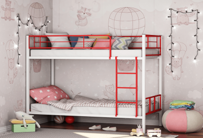 Двухъярусная кровать Севилья-2.01 комби (Голубой, Белый)