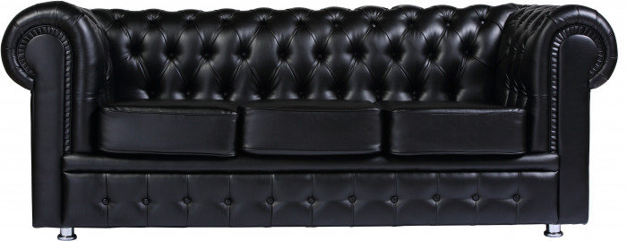 Диван Честер 3- х местный, черный