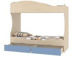 Дельта-20 Кровать двухъярусная 80х190 без лестницы
