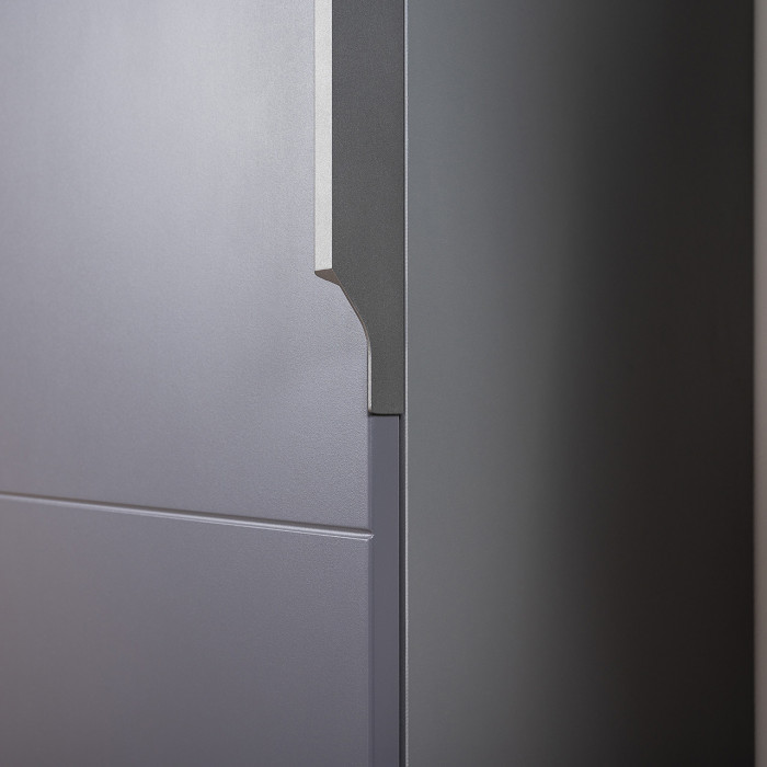 Октава Набор шкафов 01, серый графит/дуб крафт золотой/фасады МДФ серый графит