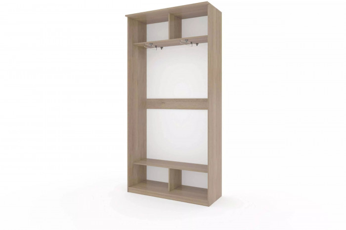 Шкаф купе Модерн 1190х450 2-х дверный зеркальный с пескоструем №2 ясень