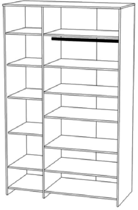 Шкаф 3-х дверный "Монтале" - Дуб канзас/Зеленый матовый