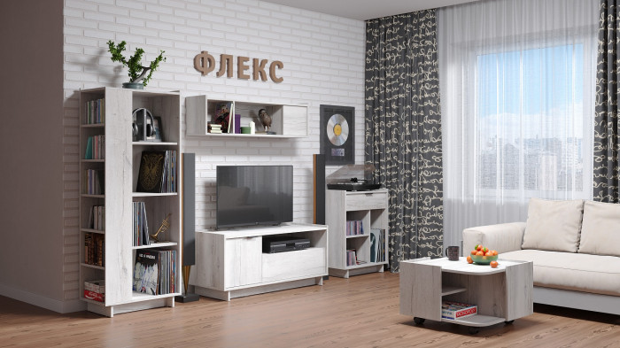 Тумба с ящиком Флекс 27 Дуб Шавиниган