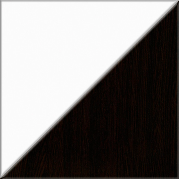 Прихожая П-6 Компоновка № 39, венге/фасады МДФ белое дерево фрезеровка ромб