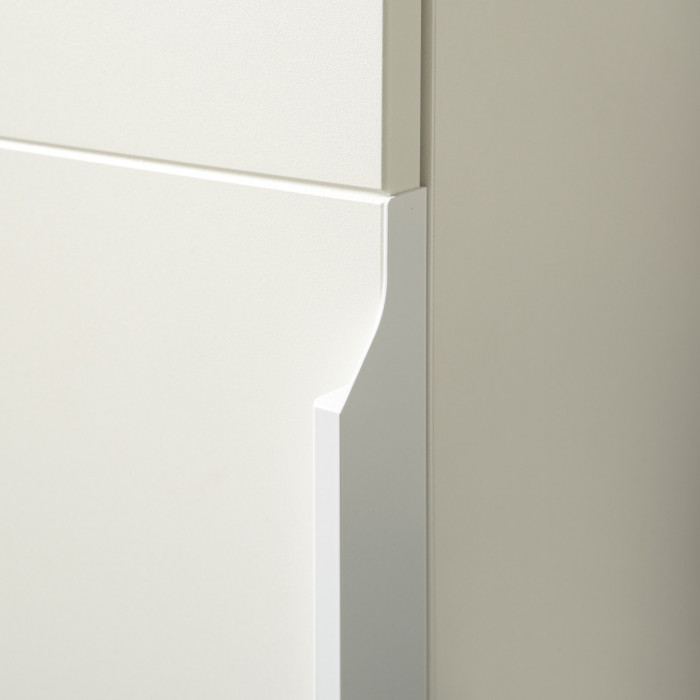 Октава 13.228 Шкаф-пенал + 13.228 Пенал + 13.228, цвет белый шагрень/дуб крафт золотой/фасады МДФ белый шагрень, ШхГхВ 96,6х35,3х197,6 см., ун. сб.