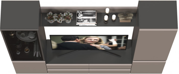 Сидней Комплектация № 050, корпус: антрацит/фасады: МДФ веллюто капучино