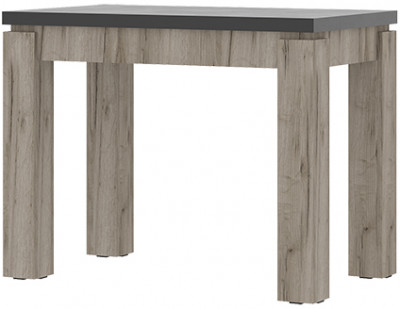 Стол Эдинбург дуб крафт серый/черный матовый