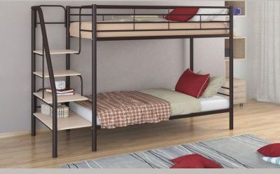 Двухъярусная кровать Толедо 90х190, коричневый / Дуб