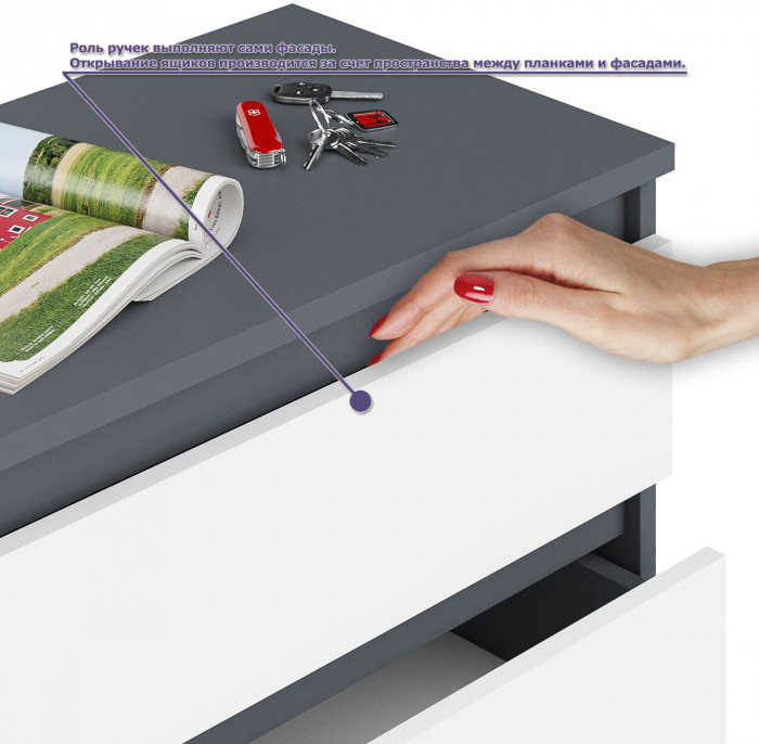 Мори компьютерный стол МС-1 левый + Шкаф МШ1600.1 + Полка 900, графит/белый