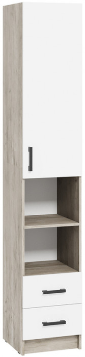 Пенал Вега, Дуб крафт серый, Белый