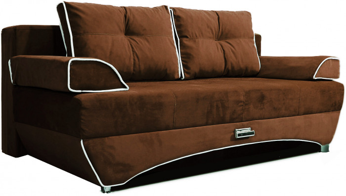 Диван Еврокнижка Валенсия коричневая