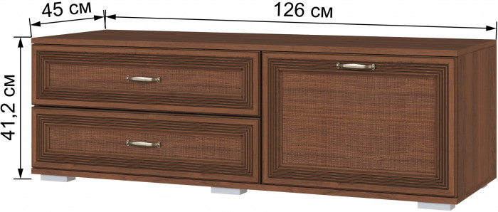 Модульная гостиная Ливорно, набор 3, Орех донской