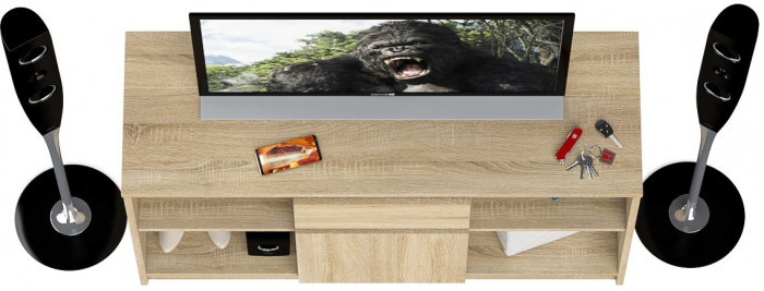 Мори Тумба ТВ МТВ1204.1, цвет дуб сонома, ШхГхВ 120,4х41х73 см.